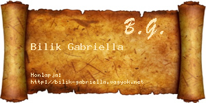 Bilik Gabriella névjegykártya
